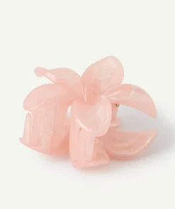 Pince cheveux fille fleur résine rose