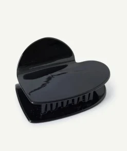 Pince cheveux fille noire cœur