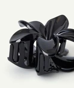 Pince cheveux fille noire fleur