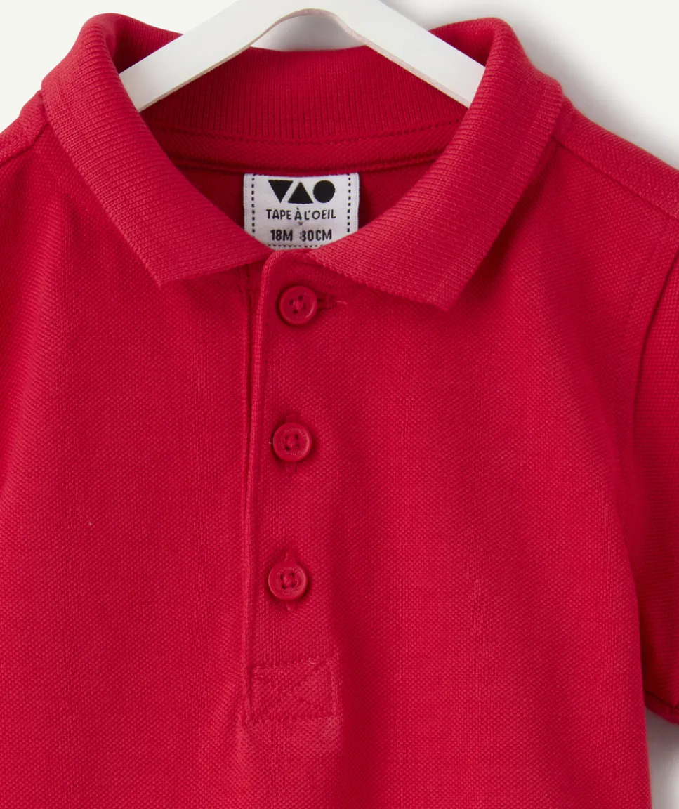 Polo bébé garçon rouge