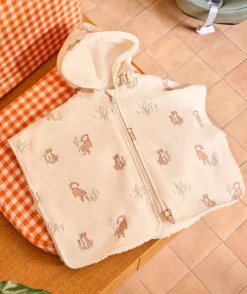 Poncho ciré adaptable au siège auto bébé garçon motif léopard