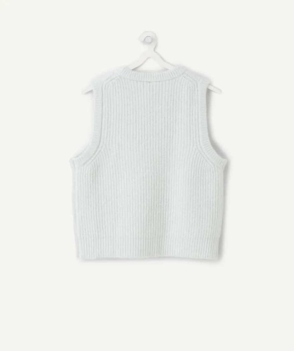 Pull fille sans manches pastel