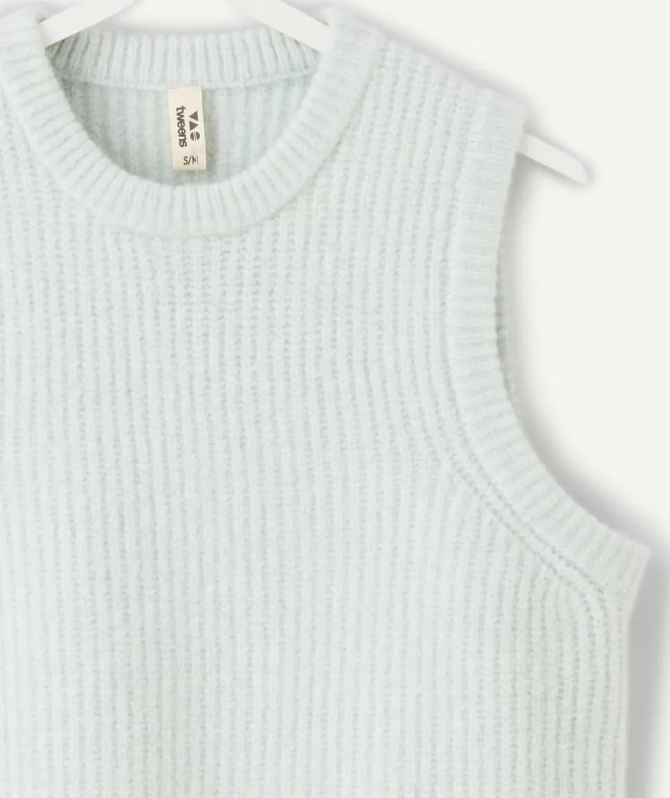 Pull fille sans manches pastel