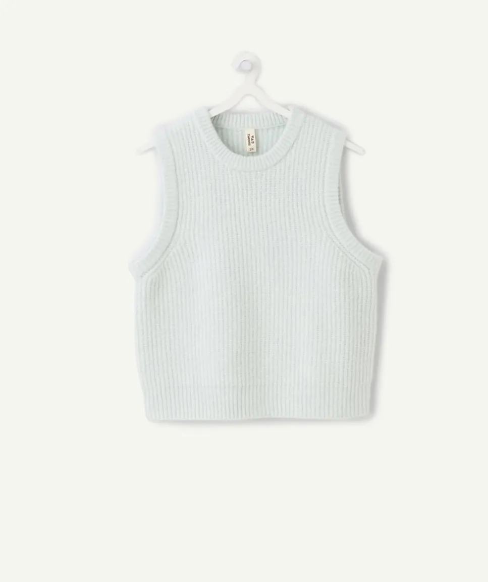 Pull fille sans manches pastel