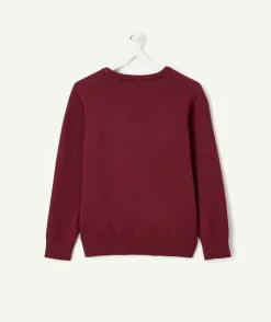 Pull garçon bordeaux