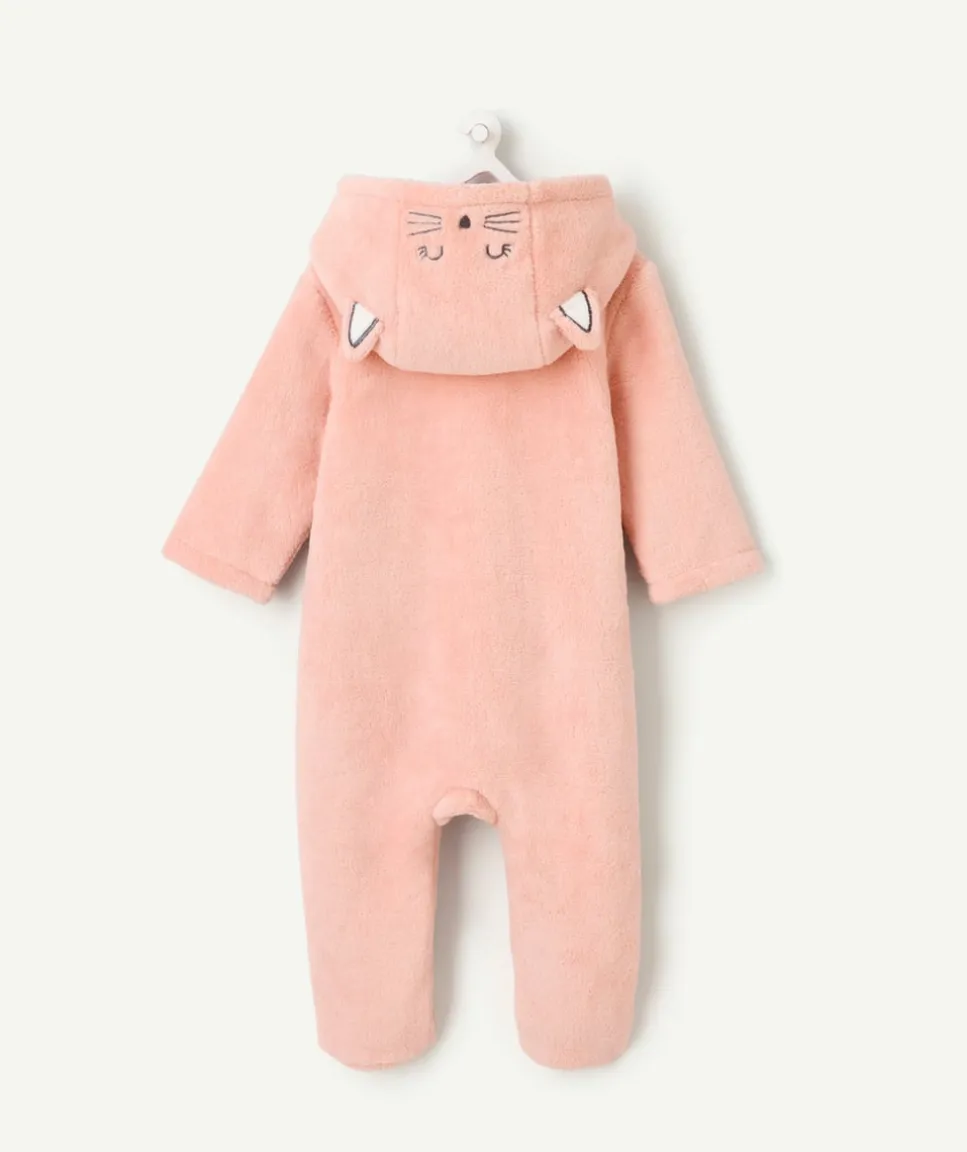 Pyjama bébé fille rose à capuche