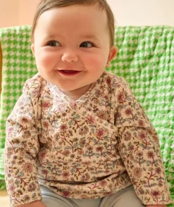 Pyjama chaud effet velours bébé fille imprimé fleuri