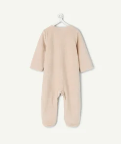Pyjama chaud effet velours bébé beige
