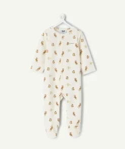Pyjama chaud effet velours bébé imprimé léopard