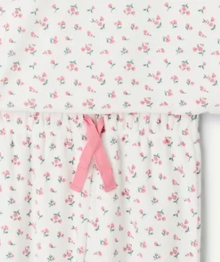 Pyjama chaud effet velours fille imprimé floral