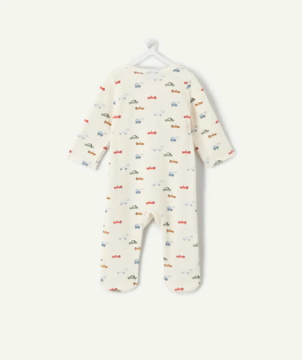 Pyjama chaud effet velours naissance garçon imprimé voitures