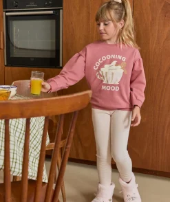 Pyjama chaud molletonné fille rose imprimé cocooning
