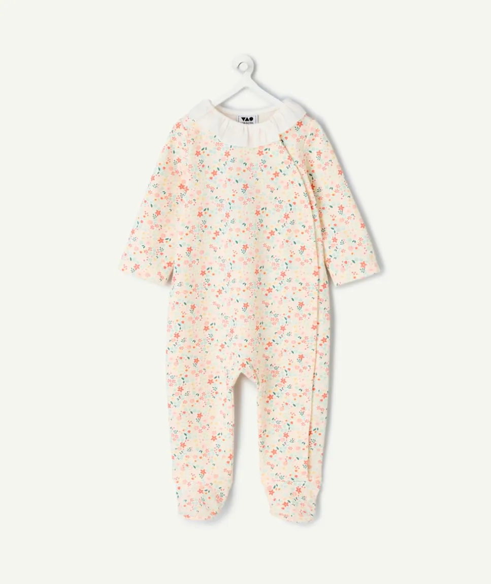 Pyjama coton bébé fille coton imprimé fleuri