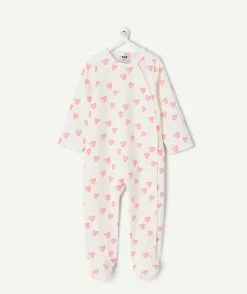 Pyjama coton bébé fille imprimé cœur