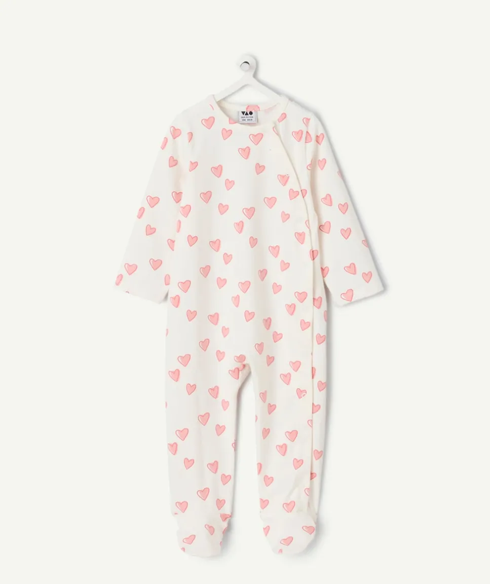 Pyjama coton bébé fille imprimé cœur