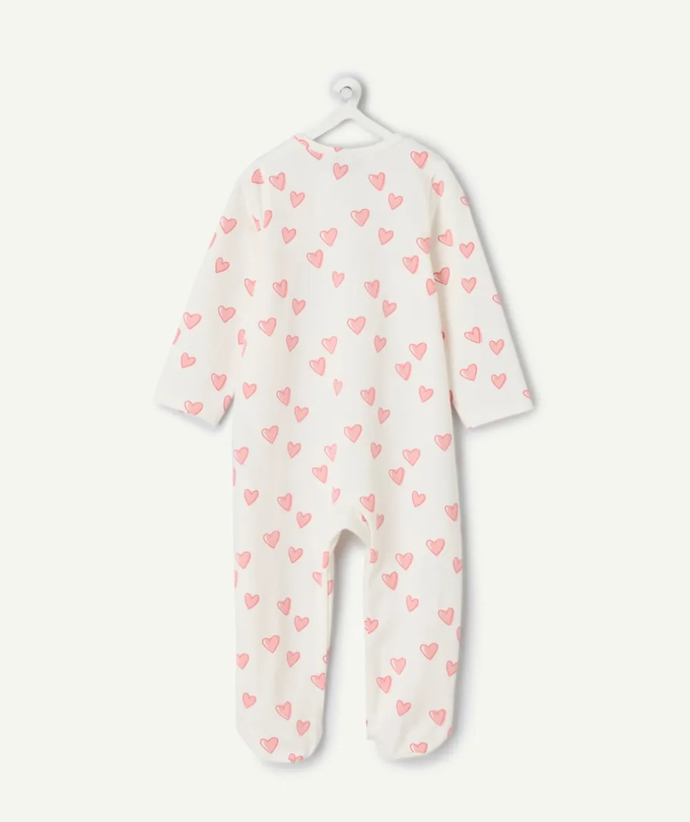 Pyjama coton bébé fille imprimé cœur