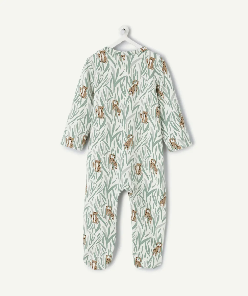 Pyjama coton bébé garçon imprimé animal vert