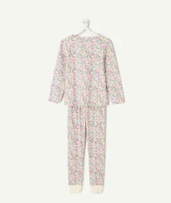 Pyjama coton fille imprimé floral