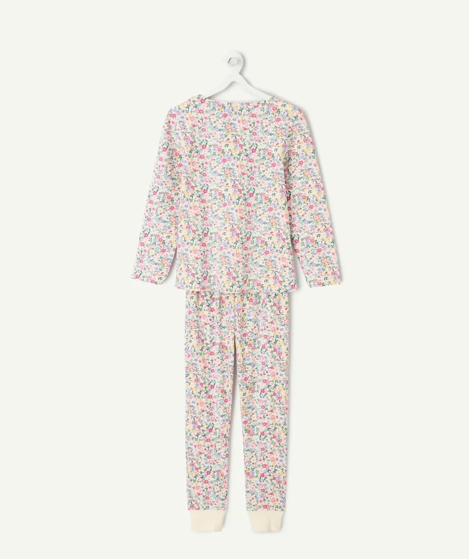 Pyjama coton fille imprimé floral