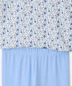 Pyjama coton fille imprimé floral