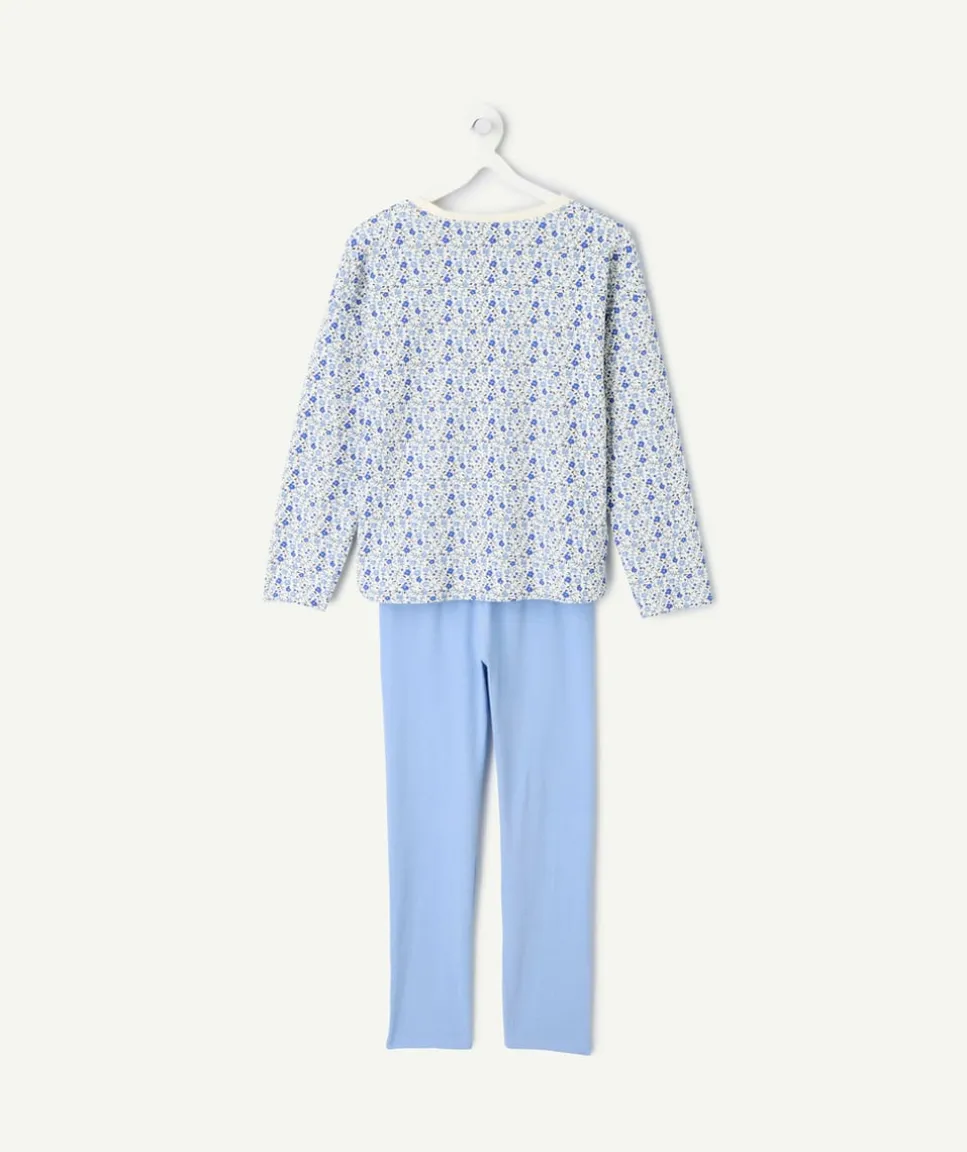 Pyjama coton fille imprimé floral