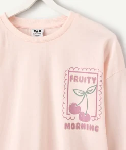 Pyjama coton fille imprimé fruits