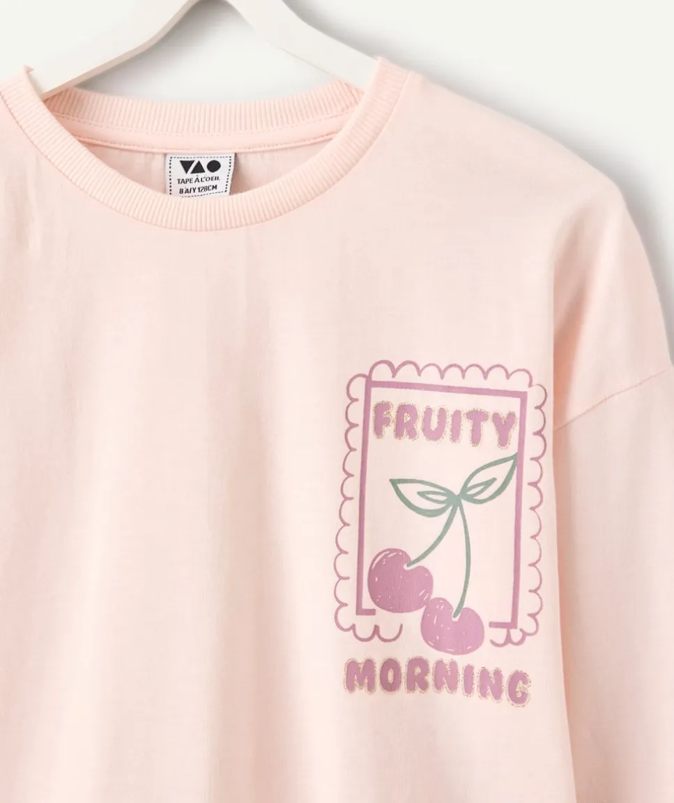 Pyjama coton fille imprimé fruits