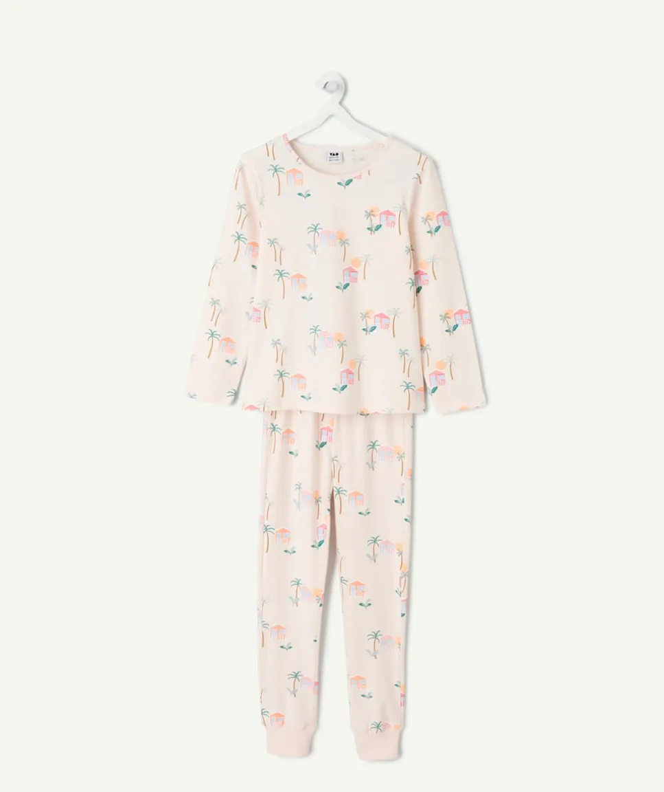 Pyjama coton fille rose imprimé