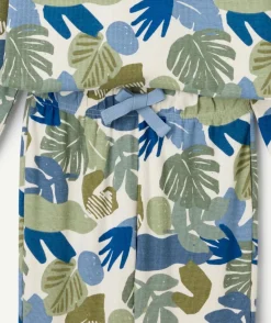 Pyjama coton garçon imprimé feuilles