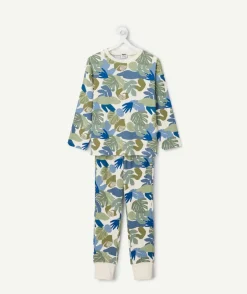 Pyjama coton garçon imprimé feuilles