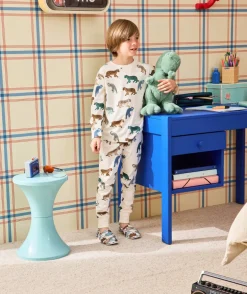 Pyjama coton garçon imprimé félins