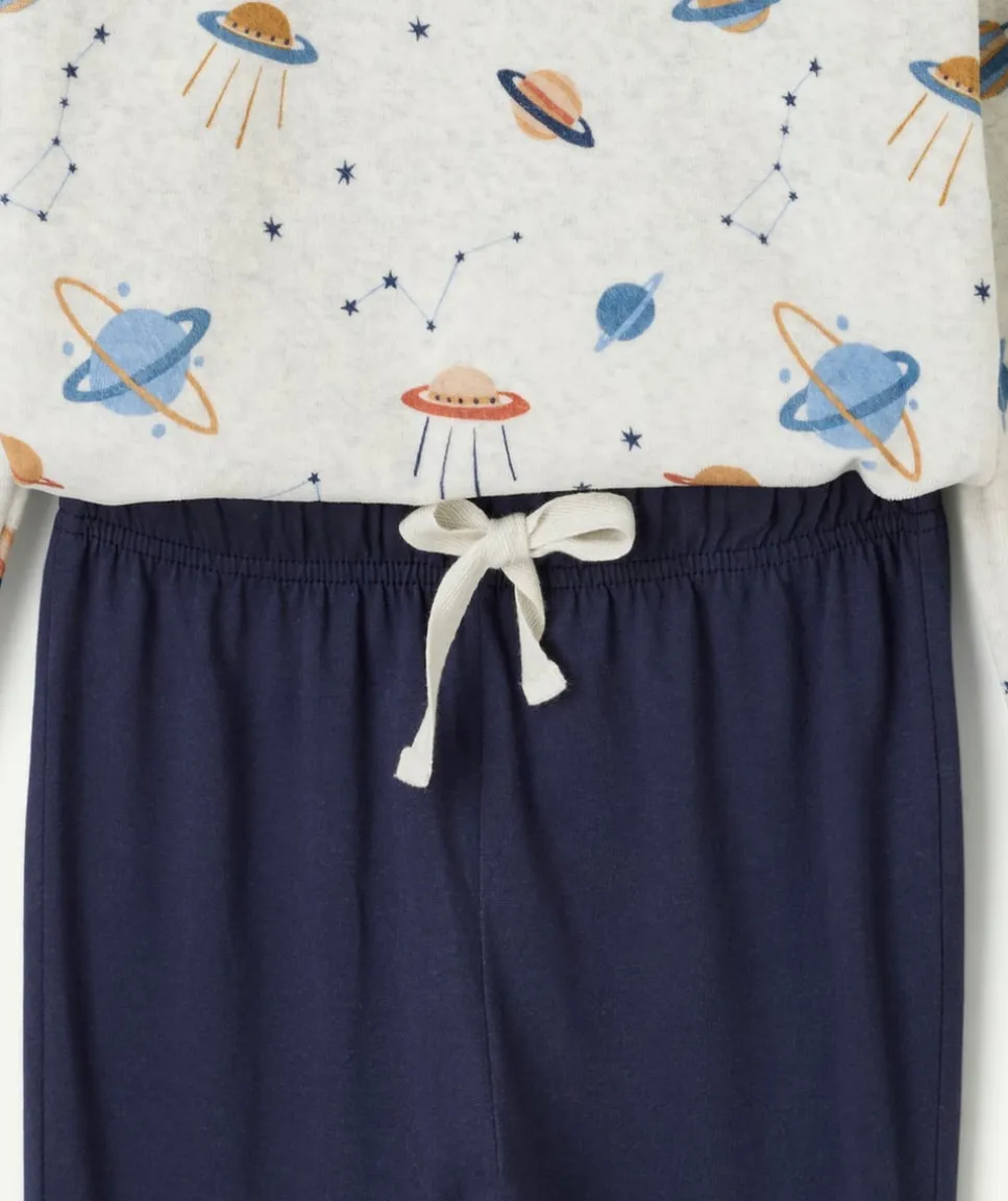 Pyjama coton garçon imprimé planètes