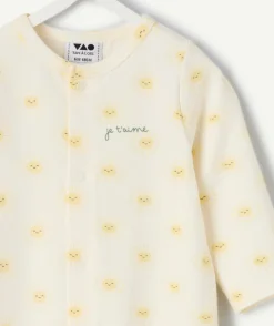 Pyjama coton naissance mixte avec imprimé soleil