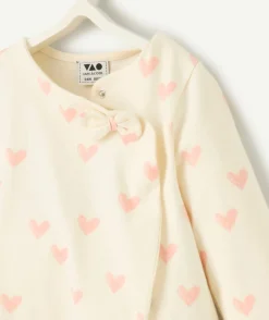 Pyjama coton pour bébé fille imprimé cœur
