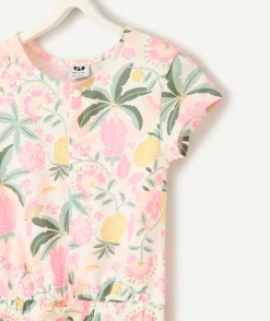 Pyjama court fille imprimé tropical