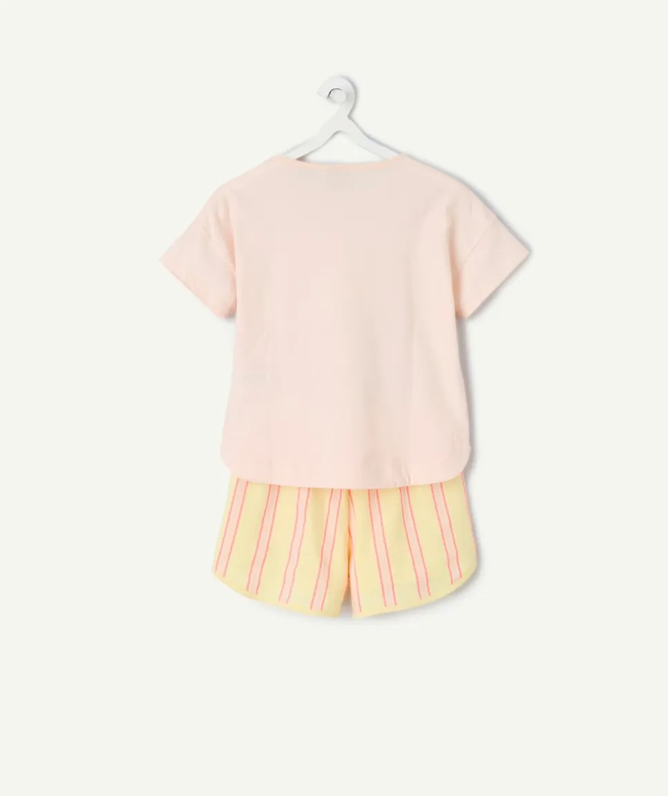 Pyjama deux pièces fille coton imprimé coloré