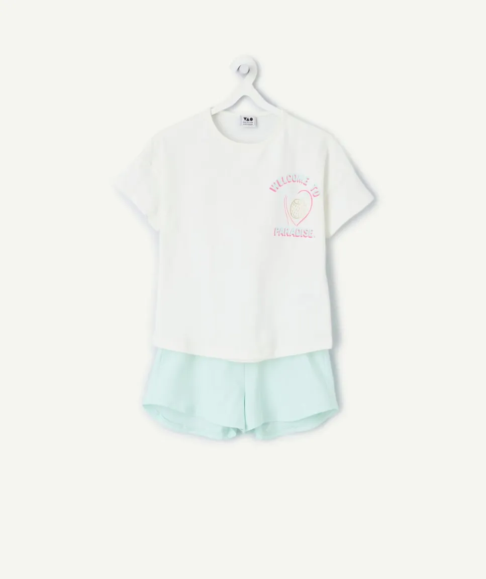 Pyjama deux pièces fille coton imprimé