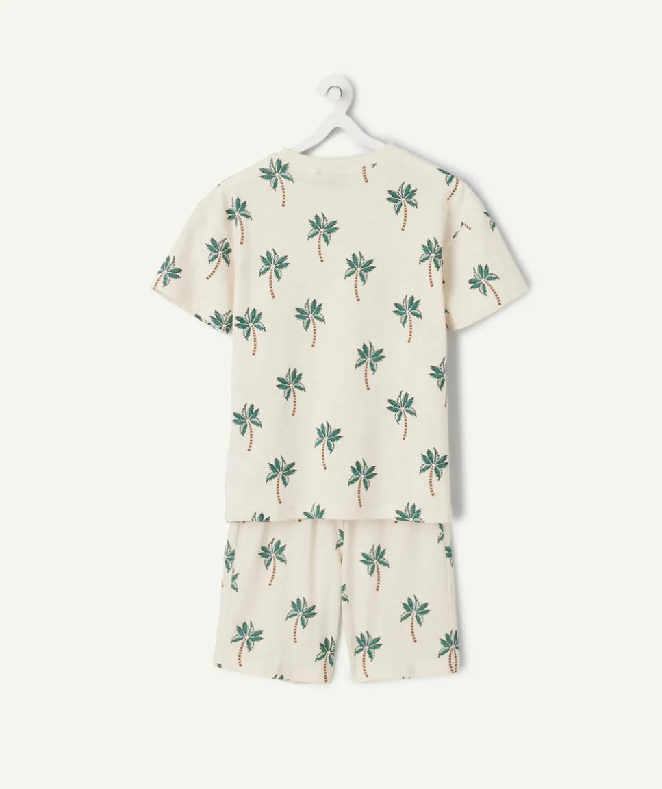 Pyjama deux pièces garçon coton imprimé palmier