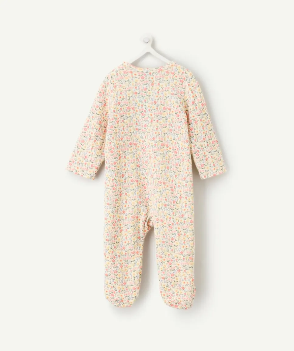 Pyjama en coton bébé fille imprimé fleurs