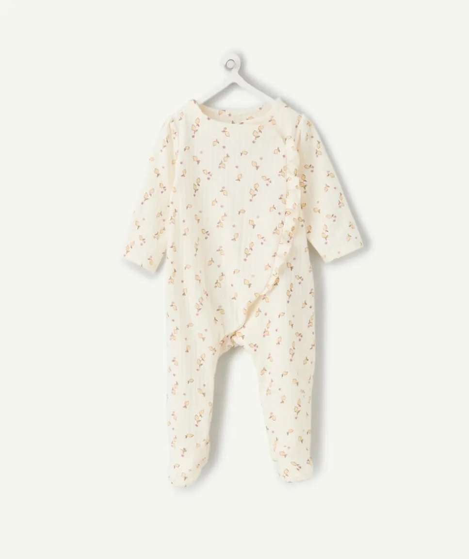 Pyjama en coton bébé fille imprimé floral