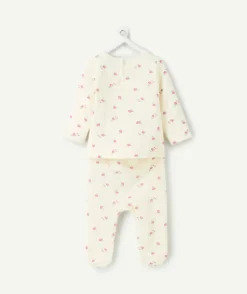 Pyjama en coton naissance imprimé fleuri