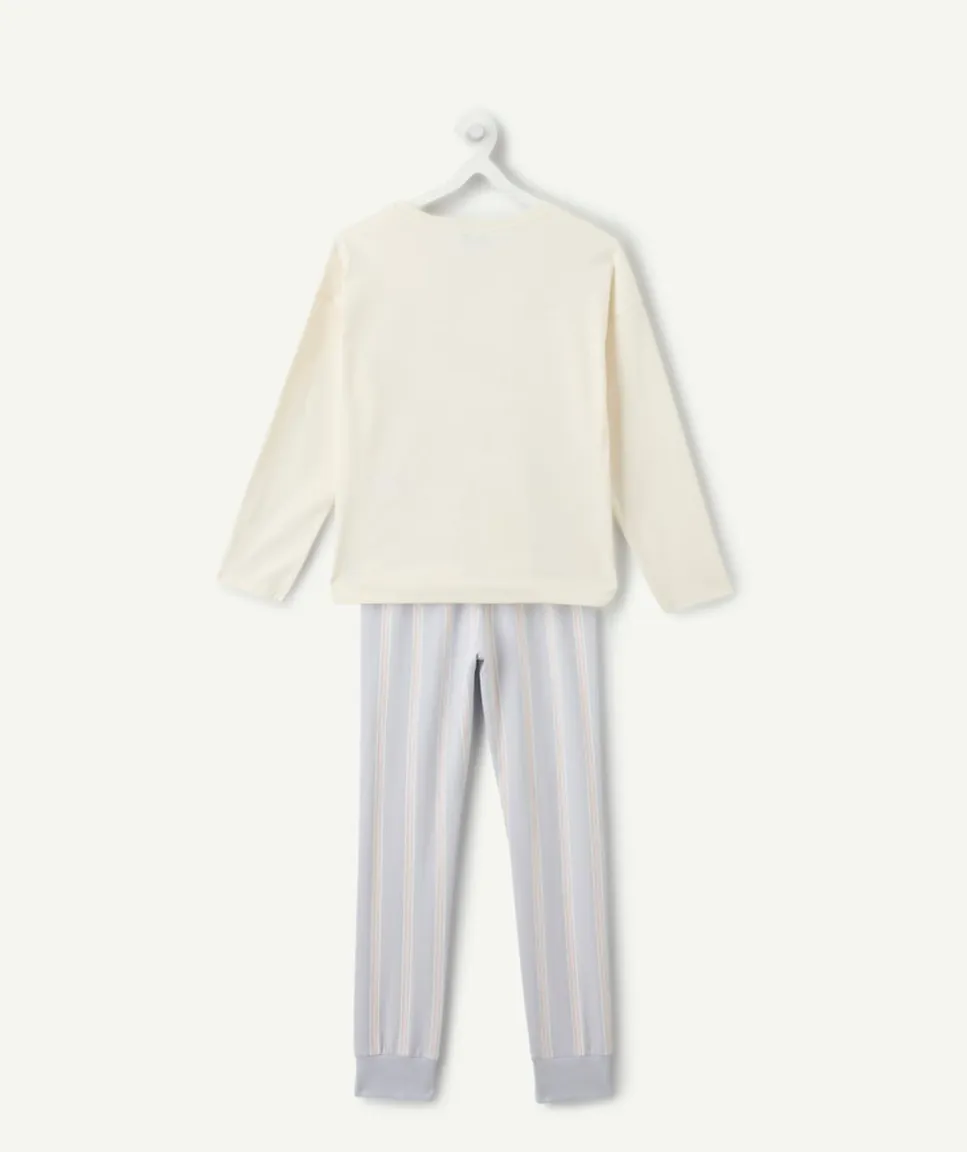 Pyjama fille rayé poche volantée