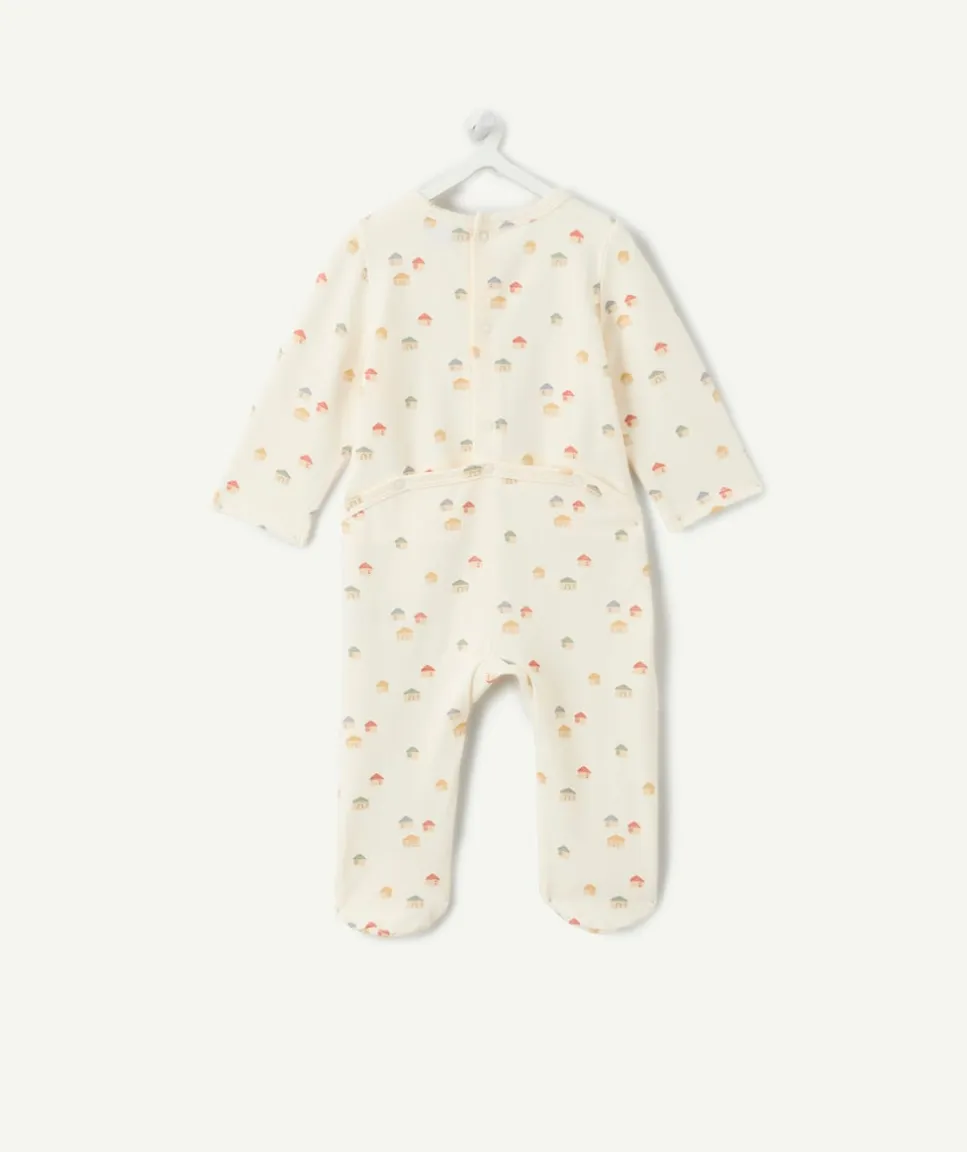 Pyjama léger naissance garçon écru imprimé