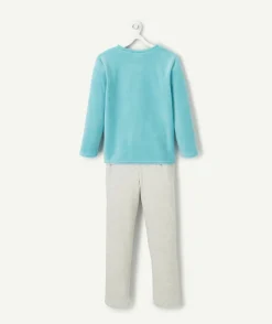 Pyjama long garçon thème ski tout doux
