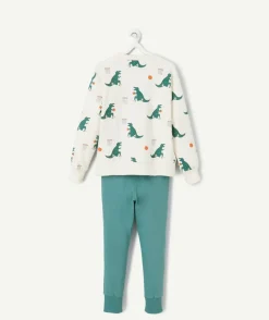 Pyjama à manches longues avec imprimé dinosaures pour garçon
