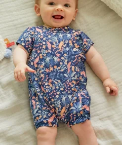 Pyjama short imprimé tropical en coton biologique