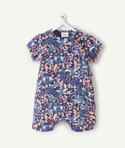 Pyjama short imprimé tropical en coton biologique