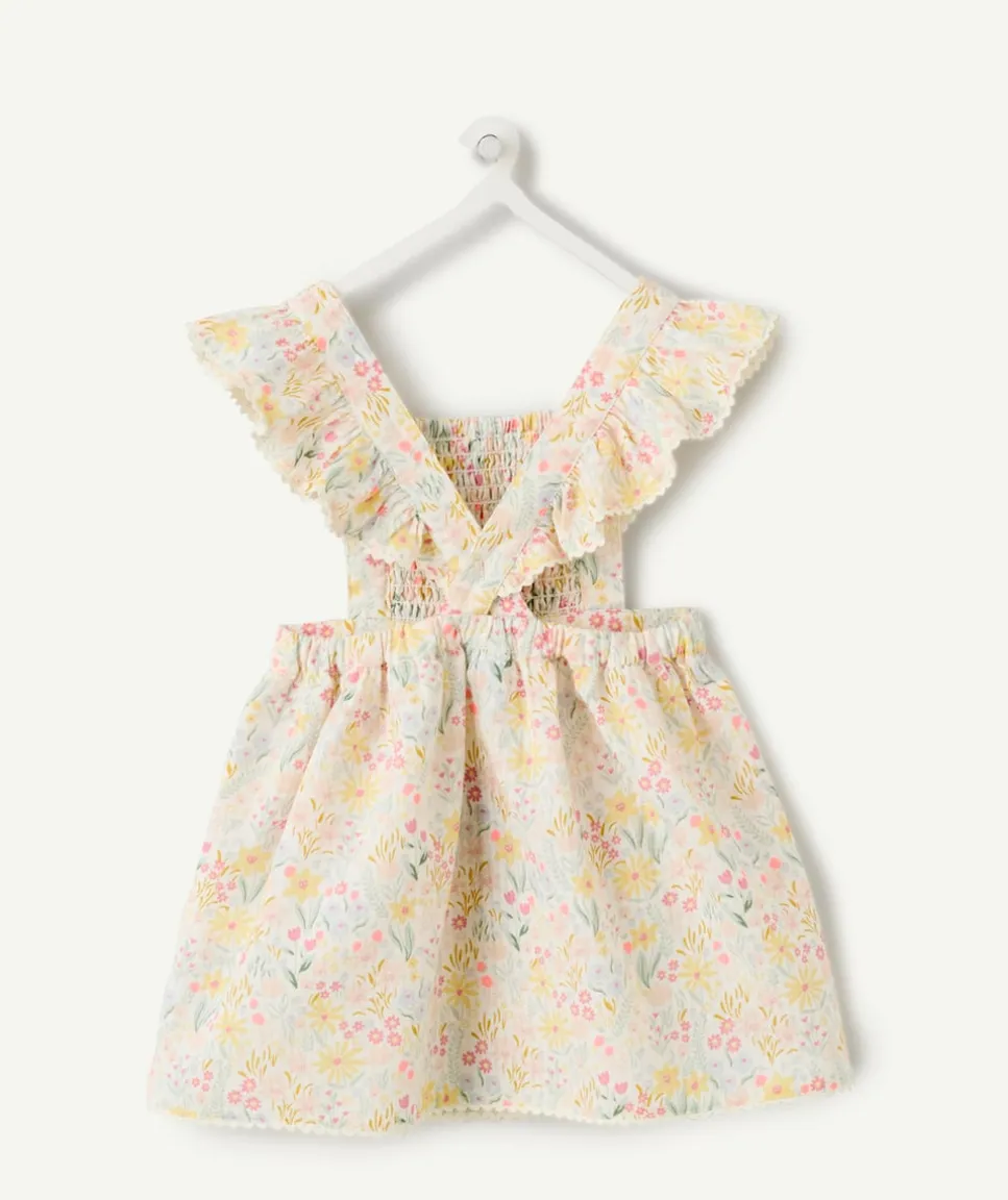 Robe avec bloomer bébé fille imprimée à volants