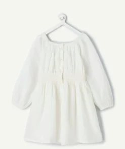Robe bébé fille coton blanc broderie
