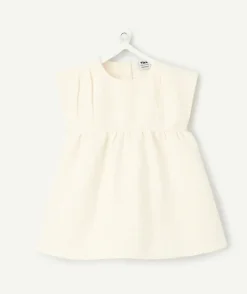 Robe bébé fille écrue manches courtes